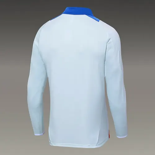 2024-2025 Conjunto de Entrenamiento Semi-Cuello España Azul Celeste Camiseta de Fútbol — view 4