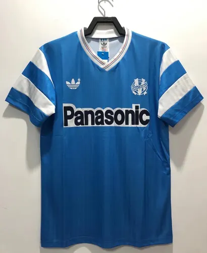 1990 Retro Olympique de Marseille Camiseta Visitante Fútbol  — view 1