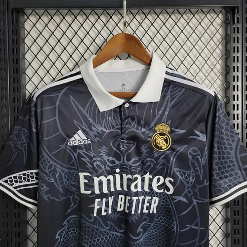 Camisa de Futebol Real Madrid Dragão Chinês Preta 2023/2024 — view 4