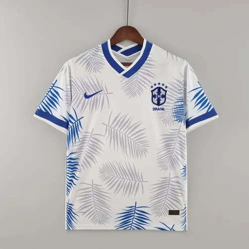 2022 Brasil Clásica Blanca Camiseta de Fútbol — view 1