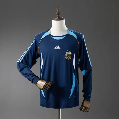 Maillot de football rétro 2006 Argentine Équipe Nationale Extérieur Manches Longues AAA qualité fan — view 3