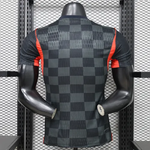 2026 Spielerversion Kroatien Nationalmannschaft Sonderedition Schwarz Fußballtrikot   — view 2