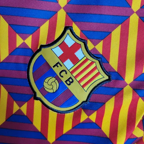 2023/2024 Barcelona Trainingsbekleidung Gestreiftes Karo-Trikot — view 6