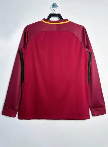 2017-2018 Rétro Manches Longues Roma Domicile Maillot de Football  — view 2