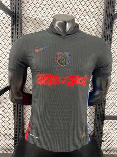 2024/2025 Spieler Version Barcelona x Travis Scott Collab Auswärts Fußballtrikot 