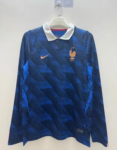 2026 Langarm Frankreich Heim Fußballtrikot  
