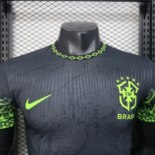 Camisa de Futebol Preta Edição Especial Versão Jogador Brasil 2025 AAA qualidade fã — view 5