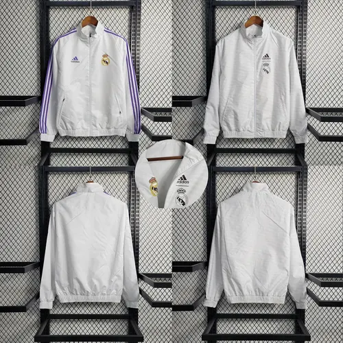 2023/2024 Real Madrid Wendbare Windjacke Weiß