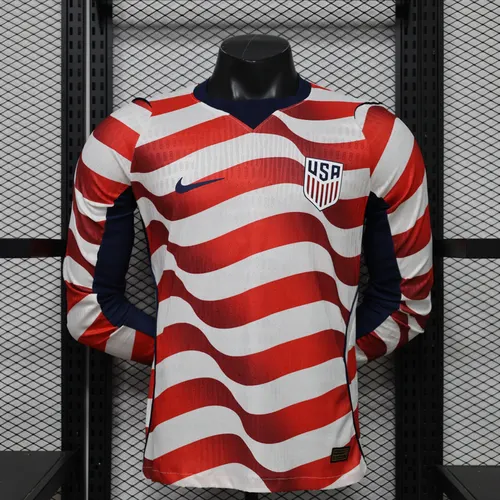 2026 Long Sleeve Player Version United States National Team Home Football Jersey  