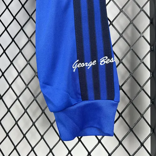 Camisa Versão Jogador Manga Longa Azul Edição Conjunta Manchester United 2024/2025  — view 7