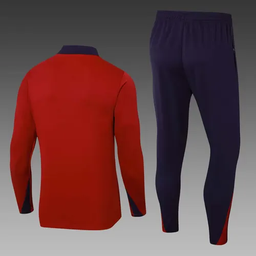2024 England Half-Pull Training Suit Date red Soccer Jersey Set — view 2