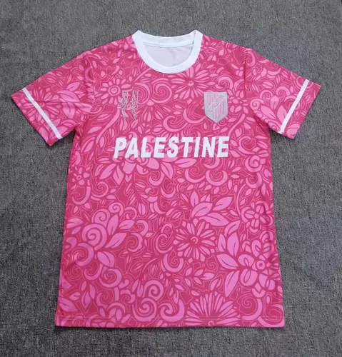 قميص كرة قدم فلسطين تمويه وردي موسم 2025/2026 جودة تايلاندية — view 2