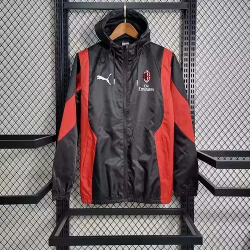 2023/2024 AC Milan Trikot Windbreaker Schwarz-Rot — view 1