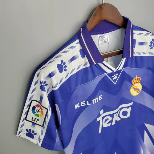 1996/1997 Retro Real Madrid Auswärts Fußballtrikot AAA fan-gradät — view 7