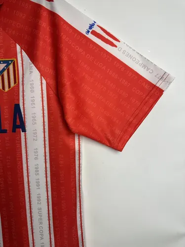 1995/1996 Retro Atletico Madrid Home Soccer Jersey  — view 4