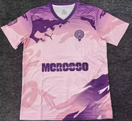 2025/2026 Morocco National Training Suit pink and purple Football Jersey 