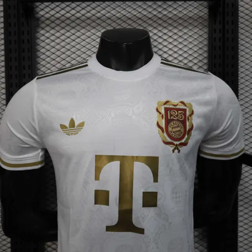 2025/2026 Versión Jugador Bayern Munich 125 Aniversario Camiseta de Fútbol Blanca  — view 3