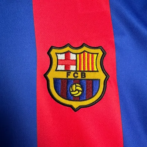 2004/2005 رجعي برشلونة قميص المنزل بدون ياقة جودة تايلاندية — view 5