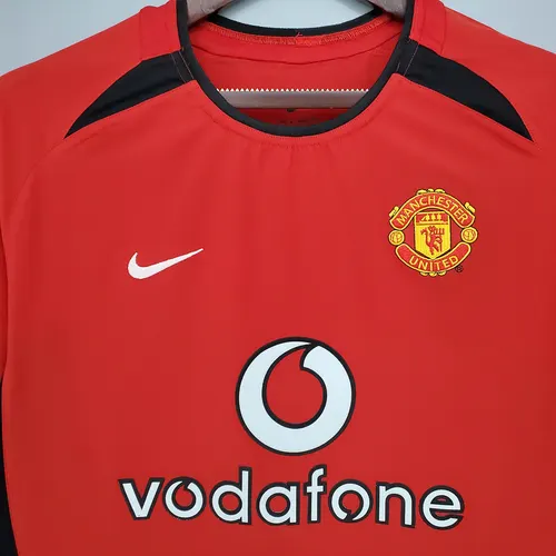 Camisa de Futebol Retrô Manchester United Casa 2002/2004  — view 3