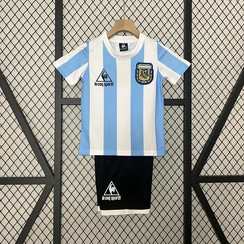 Maillot Domicile Argentine 1986 Rétro AAA qualité fan Taille Enfant — view 3
