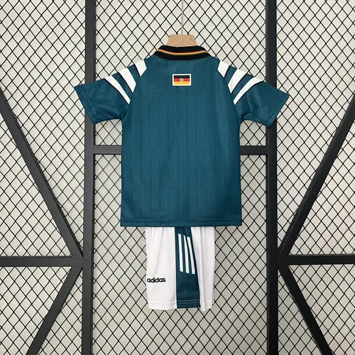 1996 Retro Deutschland Auswärts-Fußballtrikot AAA Fan-Qualität Kindergröße — view 2