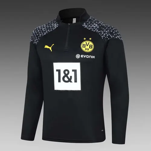 2023/2024 Survêtement Mi-Temps Dortmund Noir Maillot  Ensemble — view 3