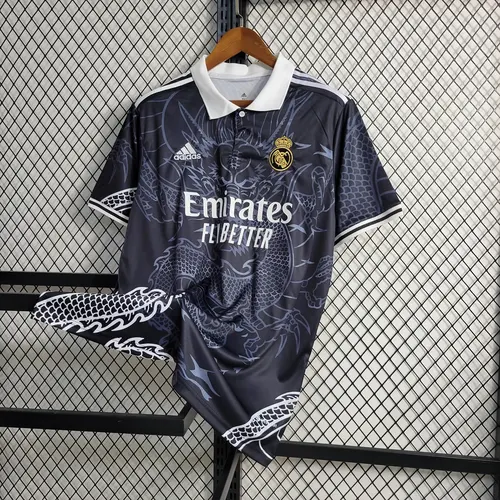 Camisa de Futebol Real Madrid Dragão Chinês Preta 2023/2024 — view 6