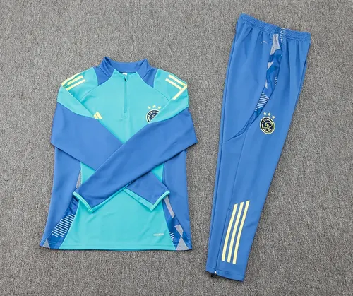 2024/2025 Ajax Half-Pull Training Suit Baby Blue Football Shirt  Set — view 7