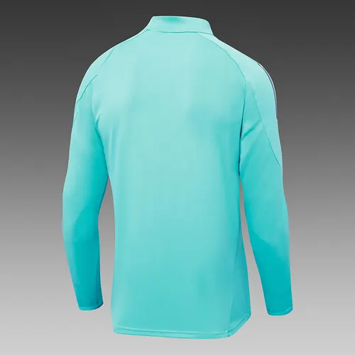 2024/2025 Real Madrid Hellgrün Halb-Reißverschluss Trainingsanzug Fußballtrikot  Set — view 9