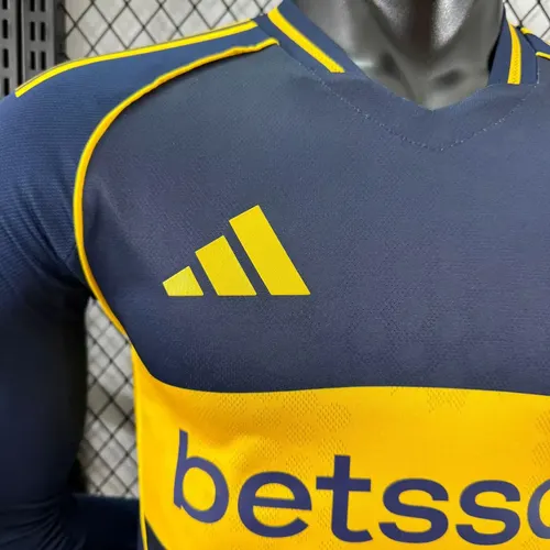 2025/2026 Long Sleeves Player Version Boca Juniors Home Football Jersey  — view 4