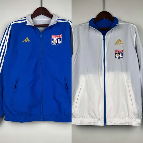 2023/2024 Coupe-Vent Réversible Lyonnais (Bleu-Blanc) Maillot  — view 1
