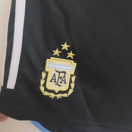 Short Noir Maillot Domicile Équipe Nationale Argentine Coupe du Monde 2022 — view 3