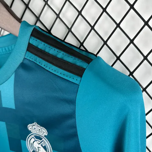2017/2018 Retro Long Sleeve Real Madrid Third Away Football Shirt  Kids Size — view 6