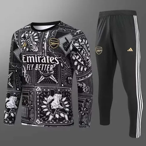 2023 Arsenal Trainingskleidung Schwarz Fußballtrikot AAA fan-gradät Anzug