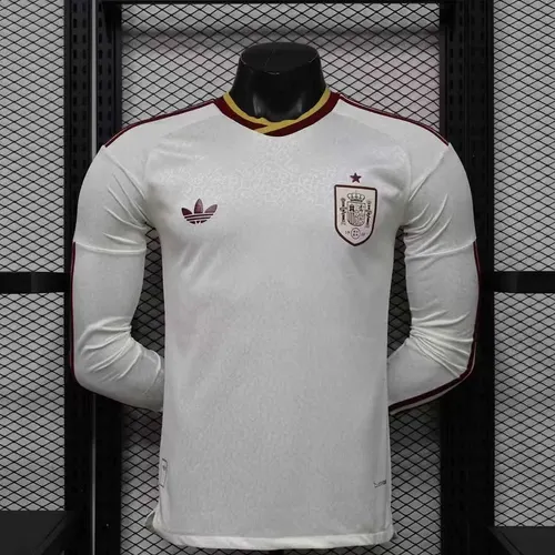 2026 Long Sleeves Player Version Spain National Team Away Football Jersey  
