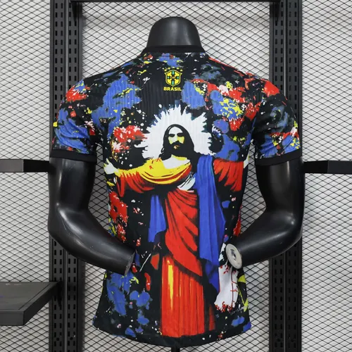 2025/2026 Spieler Version Brasilien Göttin Sternenhimmel Ausgabe Fußballtrikot  — view 2
