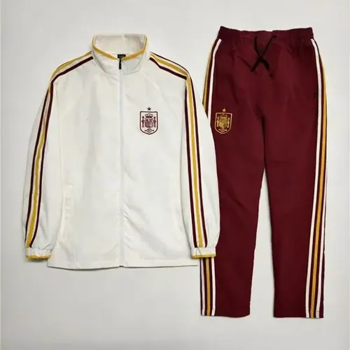 2026 Spain National Team Windbreaker White Football Jersey Set  