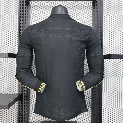 Maillot de football noir manches longues version joueur édition spéciale National Mexique 2025 AAA qualité fan — view 2