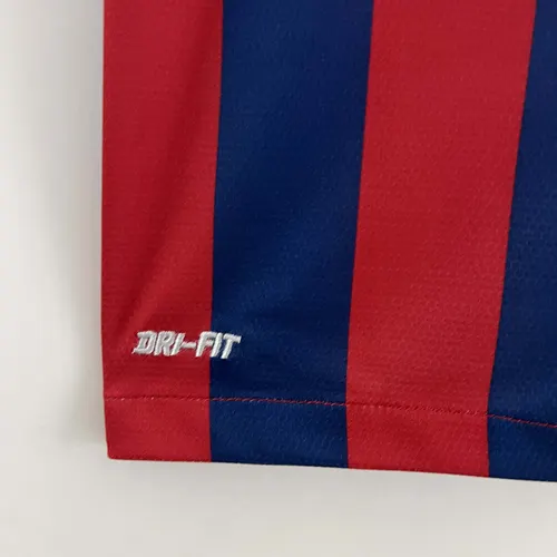 Camisa de Futebol Retrô Barcelona Casa 2013/2014  — view 9