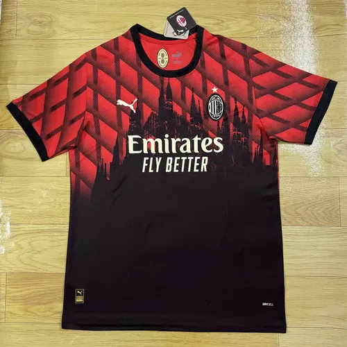 2025/2026 AC Milan Édition Spéciale Noir et Rouge Maillot de football  — view 1