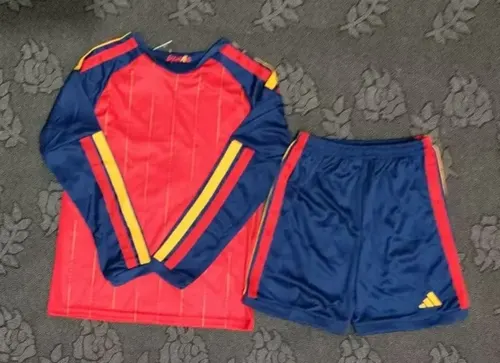 Camisa de Futebol Casa Espanha Manga Longa 2026  Tamanho Infantil — view 2