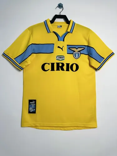 1998/1999 رجعي Lazio قميص كرة قدم ثالث خارجي جودة تايلاندية