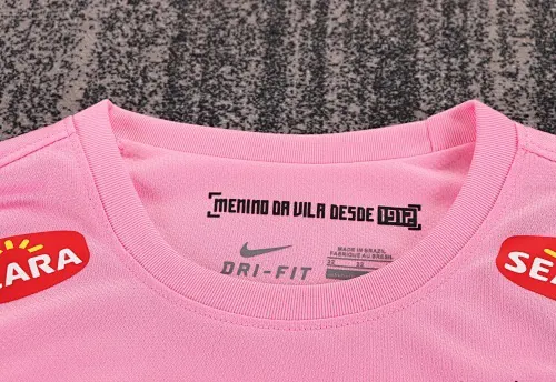 2012/2013 Manches Longues Retro Santos Maillot Rose Football   Taille Enfant — view 3
