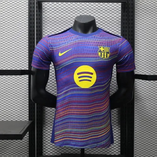2025/2026 نسخة اللاعب برشلونة بدلة ما قبل المباراة قميص كرة قدم جودة تايلاندية