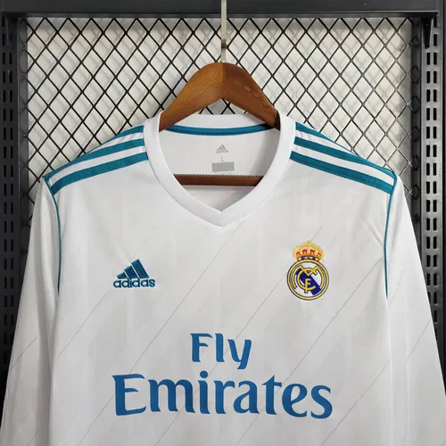 2017/2018 Retro Langarm Real Madrid Heim — view 3