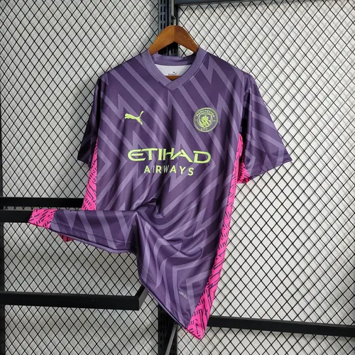 Camiseta de Fútbol Morada del Portero Manchester City 2023/2024  — view 3