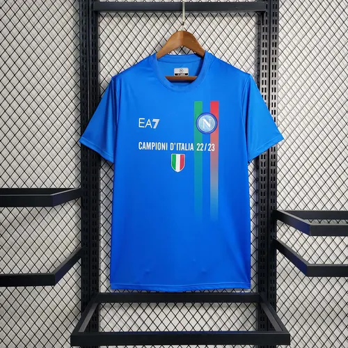 2023/2024 Napoli Fußball Gedenkausgabe Blaues Trikot  — view 1