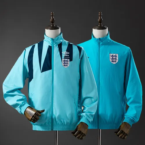 Veste Réversible Coupe-Vent Angleterre 2026 - Bleu Clair Maillot Foot AAA qualité fan