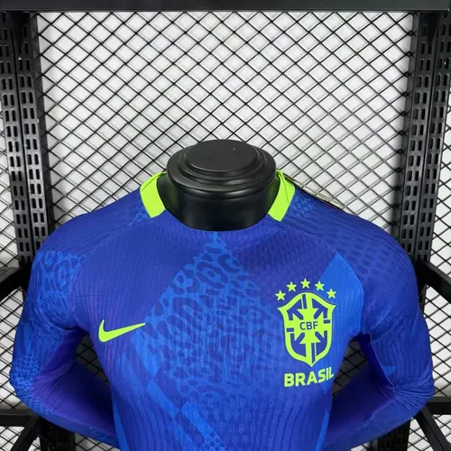 2025/2026 Langarm Player Version Brasilien Auswärts Fußballtrikot  — view 3