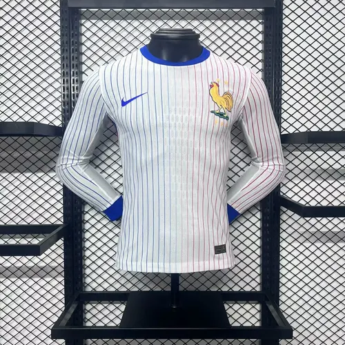 2024-2025 Langarm Spielerversion Frankreich Auswärts Fußballtrikot AAA fan-gradät